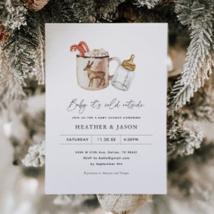 Baby It's Cold Outside Cozy Winter Baby Shower Invitation