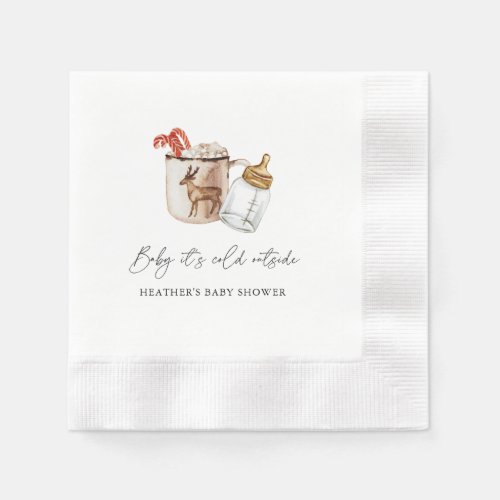 Baby Its Cold Outside Cozy Winter Baby Shower  Napkins