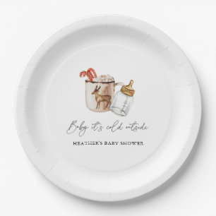Baby It's Cold Outside Cozy Winter Baby Shower Paper Plates