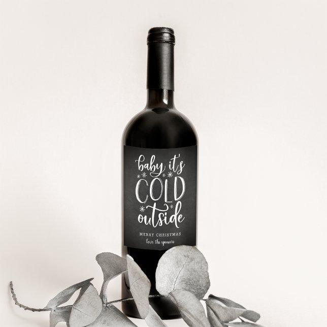 Baby It's Cold Outside | Custom Christmas Wine Label (Creator Uploaded)