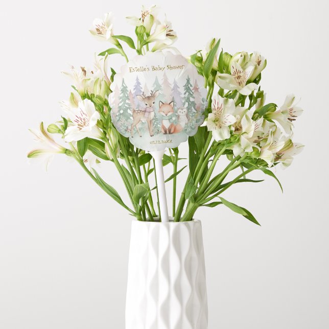 Baby It's Cold Outside Cute Winter Woodland  Balloon (Creator Uploaded)