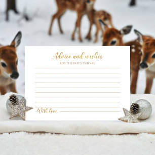 Baby it's cold outside Deer Advice Baby Shower Enclosure Card