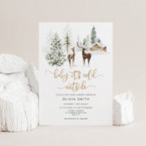 Baby its cold outside deer baby shower invitation