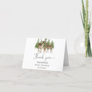 Baby It's Cold Outside Deer Baby Shower  Thank You Card