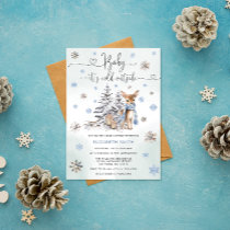 Baby Its Cold Outside Deer Winter Baby Boy Shower Invitation