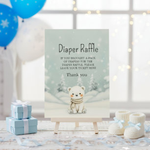Baby It's Cold Outside Diaper Raffle Baby Shower Enclosure Card