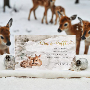 Baby it's cold outside Diaper Raffle Baby Shower Enclosure Card