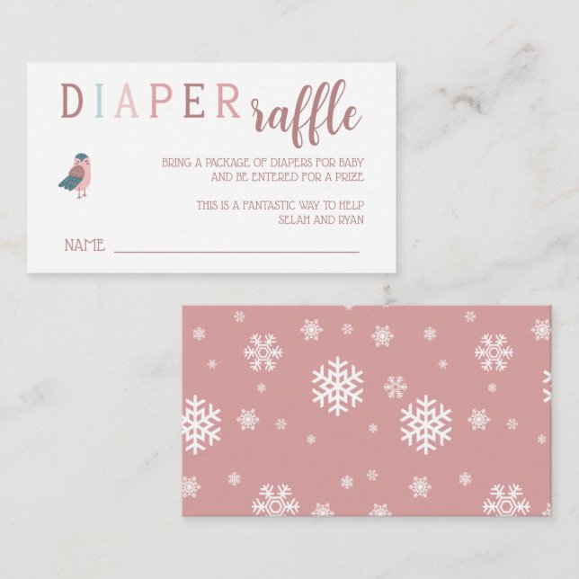 Baby It's Cold Outside Diaper Raffle Ticket Enclosure Card (Front/Back)