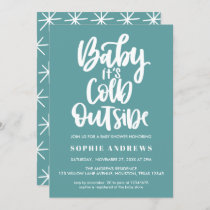 Baby It's Cold Outside | Dusty Blue | Baby Shower Invitation