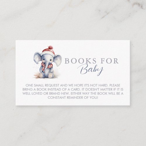 Baby its cold outside elephant books for baby enclosure card