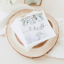 Baby its cold outside eucalyptus baby shower napkins