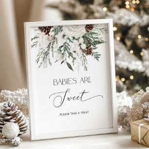 Baby it's cold outside evergreen Babies are sweet Poster
