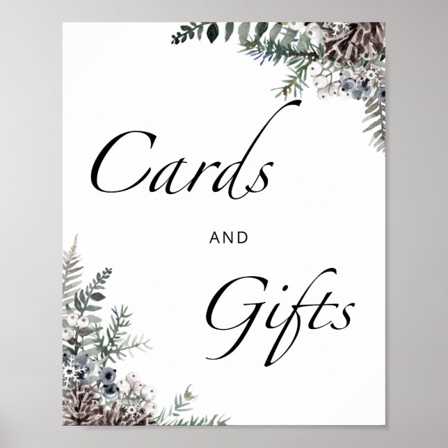 Baby it's cold outside evergreen cards and gifts poster (Front)