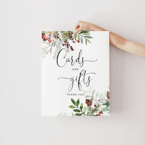 Baby its cold outside evergreen cards and gifts poster