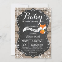Baby its Cold Outside Fox Baby Shower Invitation