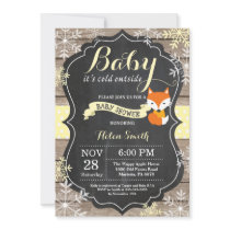 Baby its Cold Outside Fox Baby Shower Invitation