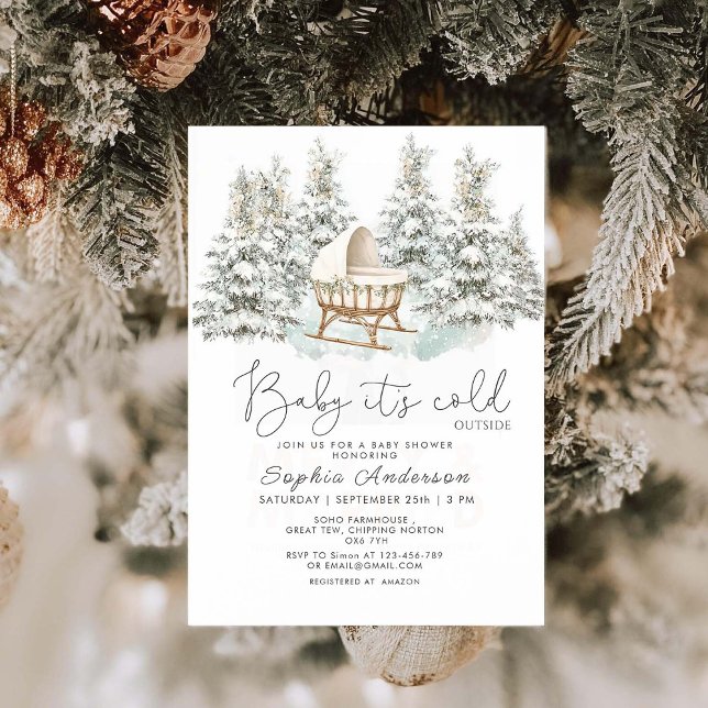 Baby It's Cold Outside Gender Neutral Baby Shower Invitation (Creator Uploaded)