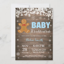 Baby its Cold Outside Gingerbread Man Baby Shower Invitation