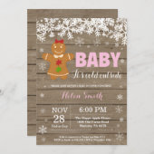 Baby its Cold Outside Gingerbread Man Baby Shower Invitation (Front/Back)