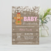 Baby its Cold Outside Gingerbread Man Baby Shower Invitation (Standing Front)