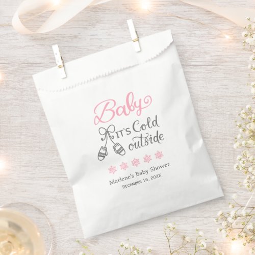 Baby Its Cold Outside Girl Baby Shower Favor Bag