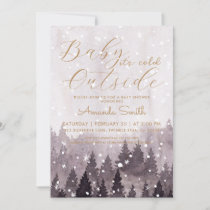 Baby It's Cold Outside Girl Baby Shower Invitation