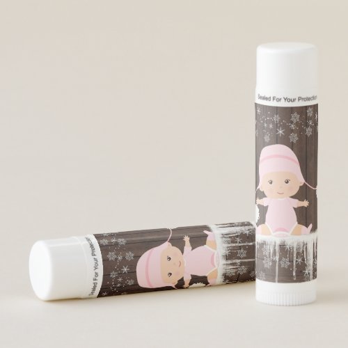 Baby Its Cold Outside Girl Baby Shower Lip Balm