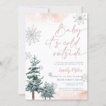 Baby it's Cold Outside, Girl Baby shower winter  Invitation