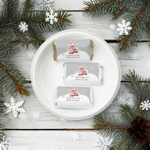 Baby it's cold outside girl deer baby shower favor