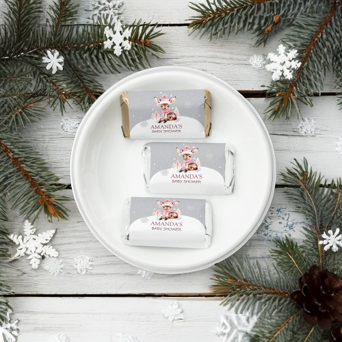 Baby it's cold outside girl deer baby shower favor