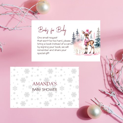 Baby its cold outside girl deer books for baby enclosure card