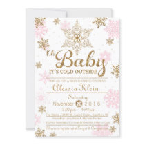 Baby It's Cold Outside, Girl Shower Invitation
