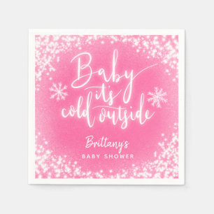 Baby It's Cold Outside Girl Shower Napkins