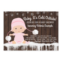 Baby its Cold Outside Girls Baby Shower Invitation