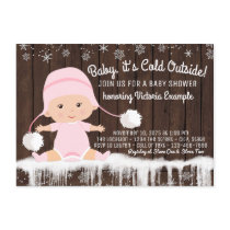 Baby its Cold Outside Girls Baby Shower Invitation