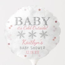 Baby It's Cold Outside Girls Winter Baby Shower Balloon