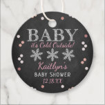Baby It's Cold Outside Girls Winter Baby Shower Favor Tags<br><div class="desc">Celebrate in style with these cute and very trendy baby shower favor tags. This design is easy to personalize with your special event wording and your guests will be thrilled when they see these fabulous tags.</div>
