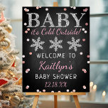 Baby It's Cold Outside Girls Winter Baby Shower Foam Board<br><div class="desc">Bring some fun and excitement to your party with this trendy welcome sign. The design is easy to personalize with your special event wording and your guests will be thrilled when they see this fabulous welcome sign. Matching party items can be found in the collection.</div>
