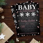 Baby It's Cold Outside Girls Winter Baby Shower Foil Invitation<br><div class="desc">Celebrate in style with these sweet and very trendy real foil pressed baby shower invitations. This design is easy to personalize with your special event wording and your guests will be thrilled when they receive these fabulous invites.</div>