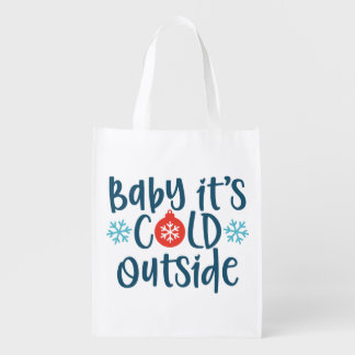baby it's cold outside grocery bag