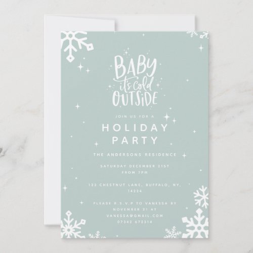 Baby its cold outside holiday party invitation