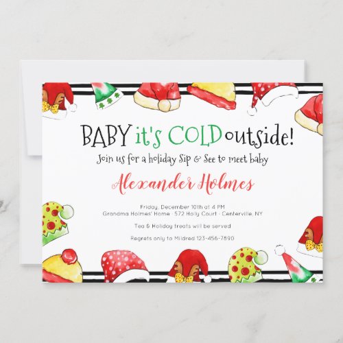 Baby Its Cold Outside Holiday Sip and See Invitation