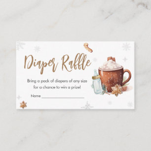 Baby Its Cold Outside Hot Cocoa Diaper Raffle Enclosure Card