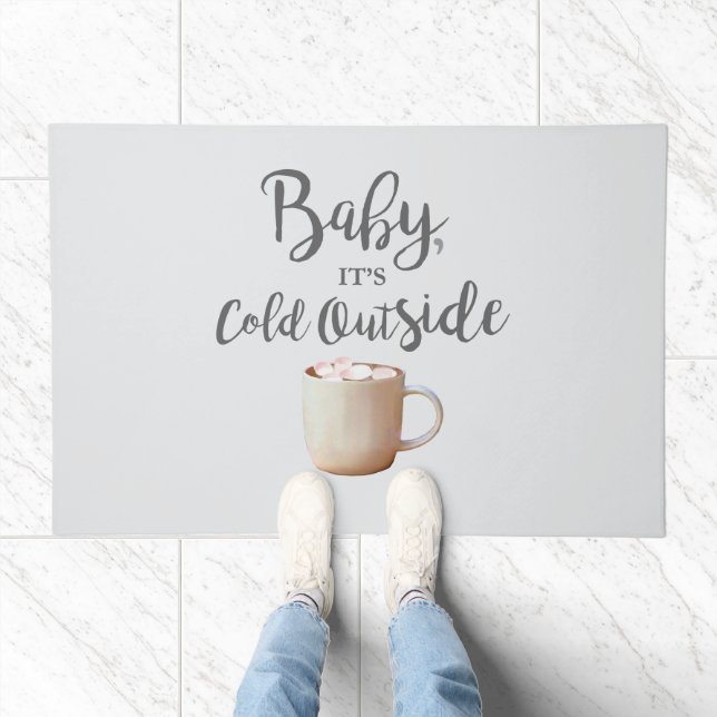 Baby It's Cold Outside Hot Cocoa Doormat (Indoor)