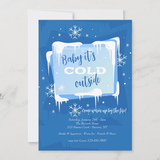 Baby It's Cold Outside  Invitation (Front)