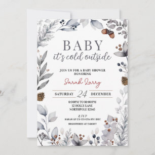Baby Its Cold Outside Invitation, Winter Invitation