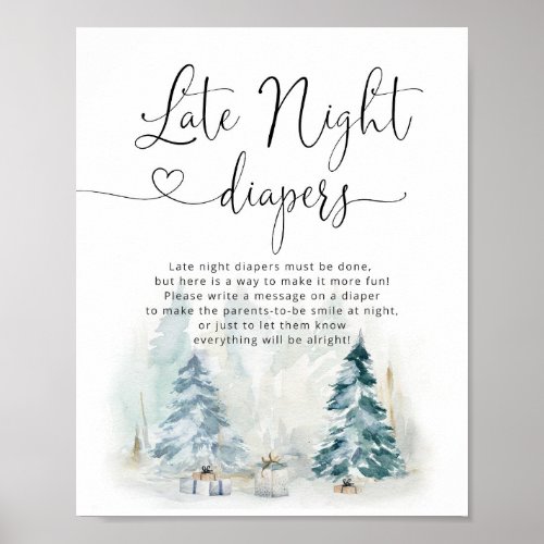 Baby its cold outside Late night diapers game Poster