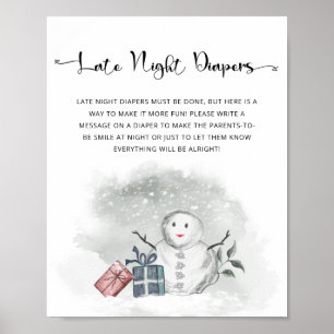 Baby its cold outside Late night diapers game Poster