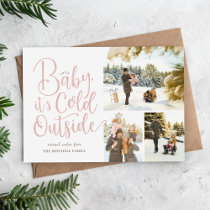 Baby It's Cold Outside Magnetic Holiday Photo Card