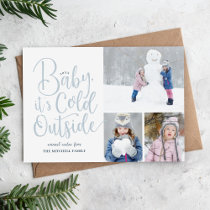 Baby It's Cold Outside Magnetic Holiday Photo Card